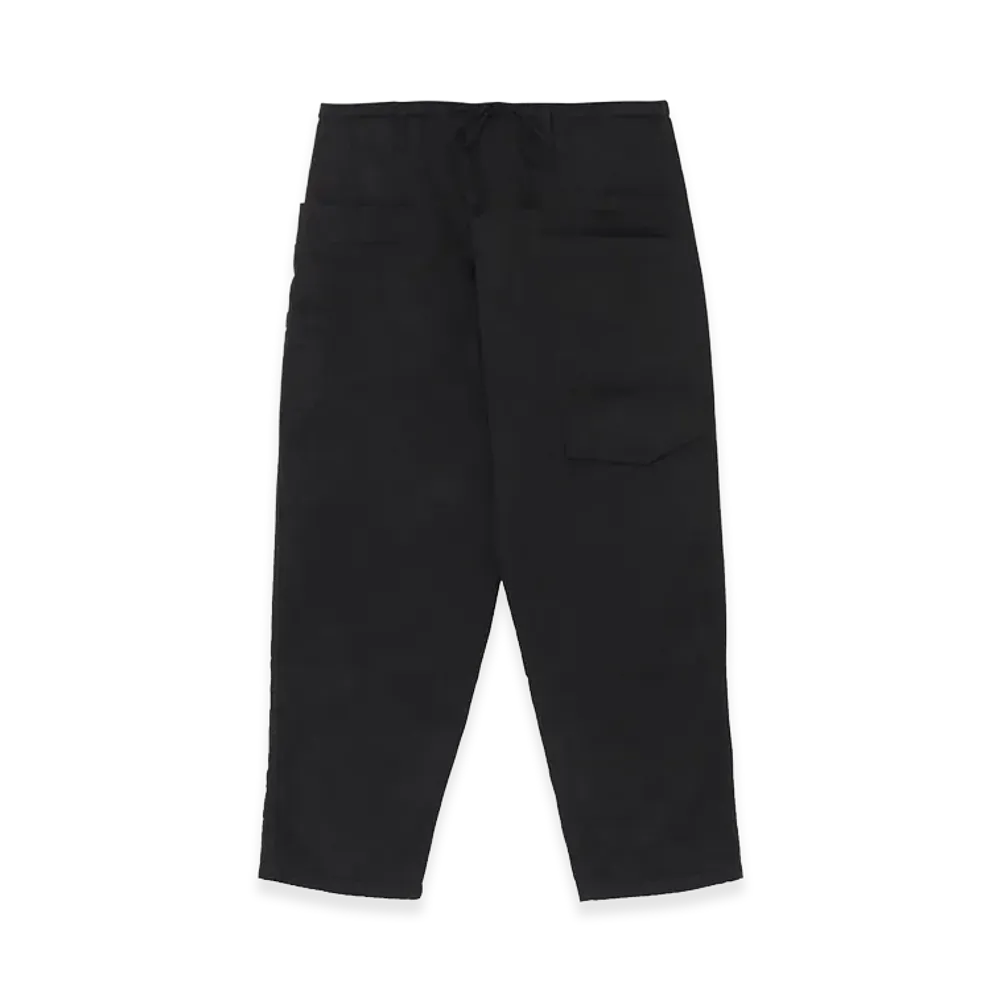 WILDSIDE YOHJI YAMAMOTO x Tradman's BONSAI Cotton Chino Asymmetry Pocket Drawstring Pants "Black"