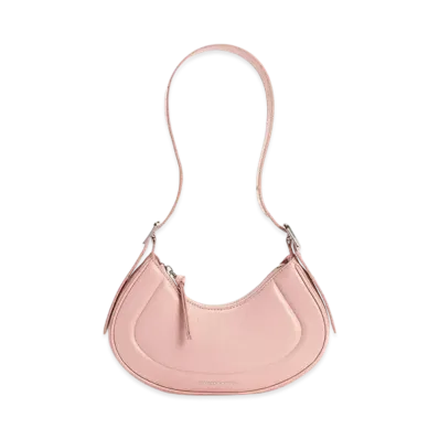 CHARLES & KEITH Petra Curved Shoulder Bag "Pink"