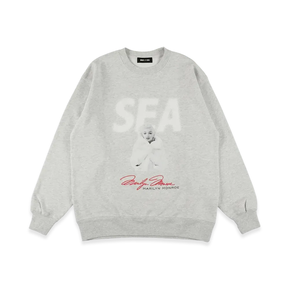 WIND AND SEA x Marilyn Monroe Crewneck Sweat Shirt "Ash"