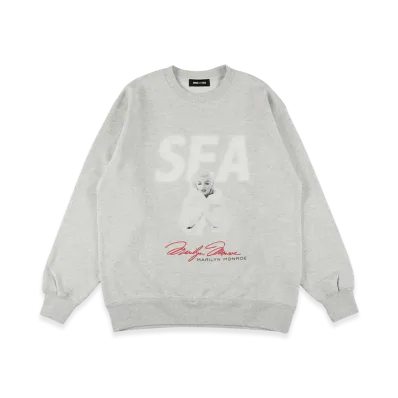 WIND AND SEA x Marilyn Monroe Crewneck Sweat Shirt "Ash"
