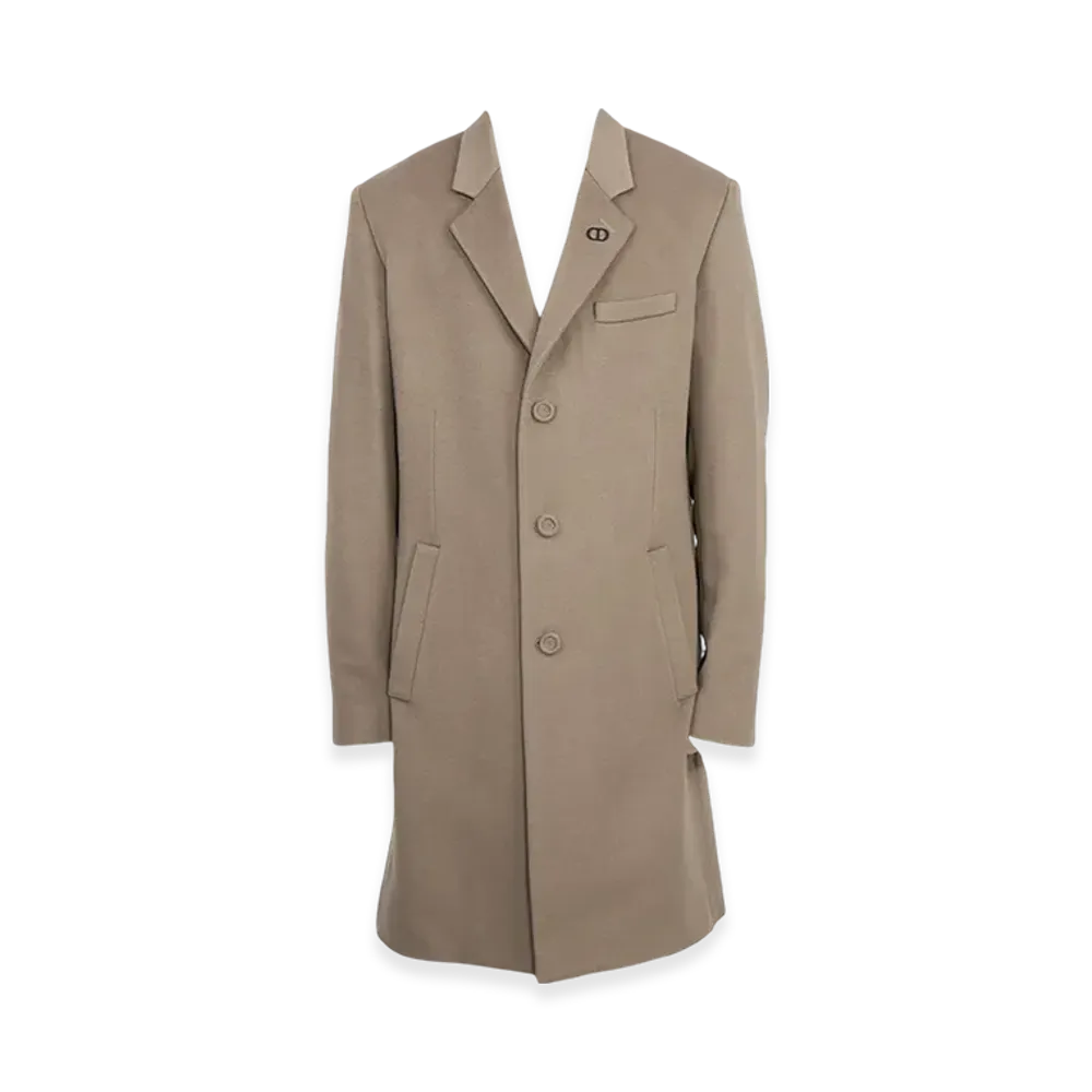 Dior Logo Cashmere Coat "Brown"