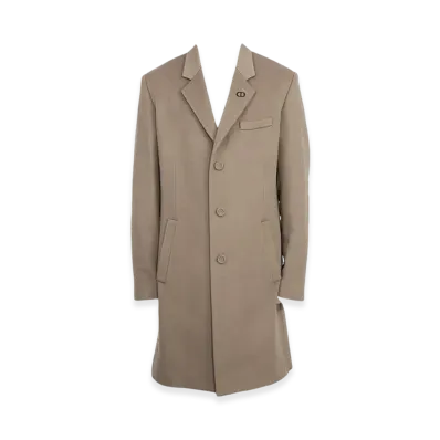 Dior Logo Cashmere Coat "Brown"