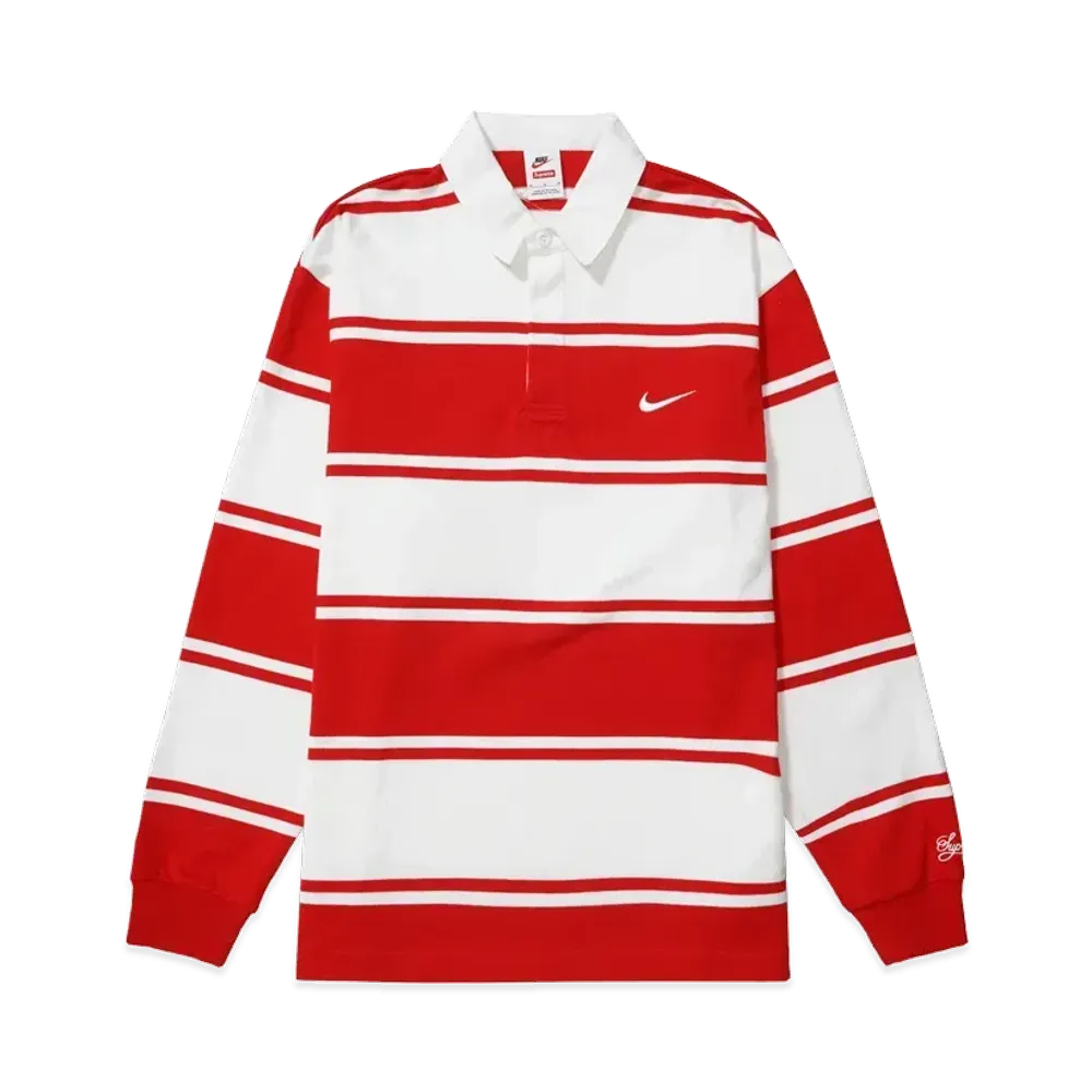 Supreme x Nike Stripe Rugby "Red"