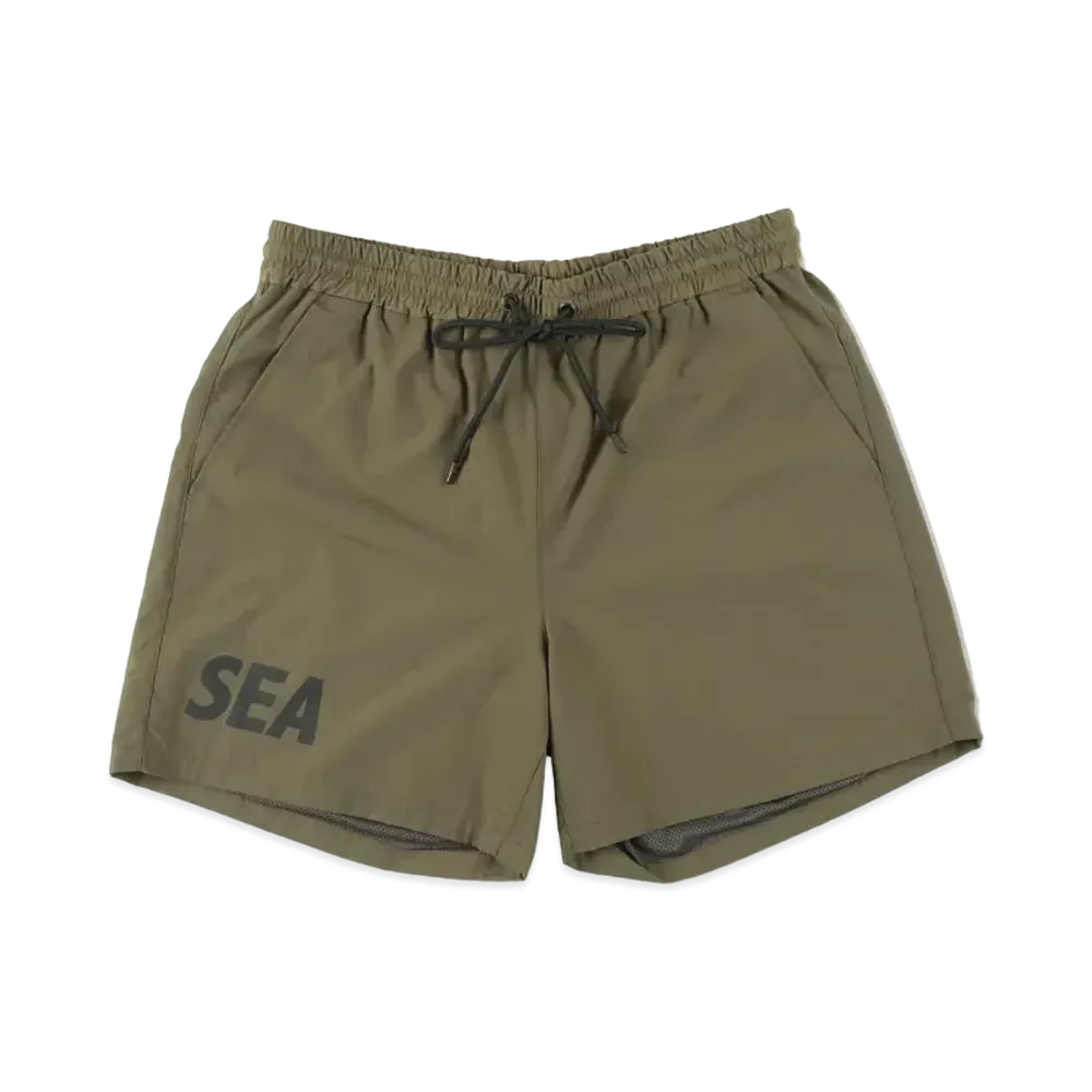 WIND AND SEA x EVERLAST NYLON SHORTS "Olive"