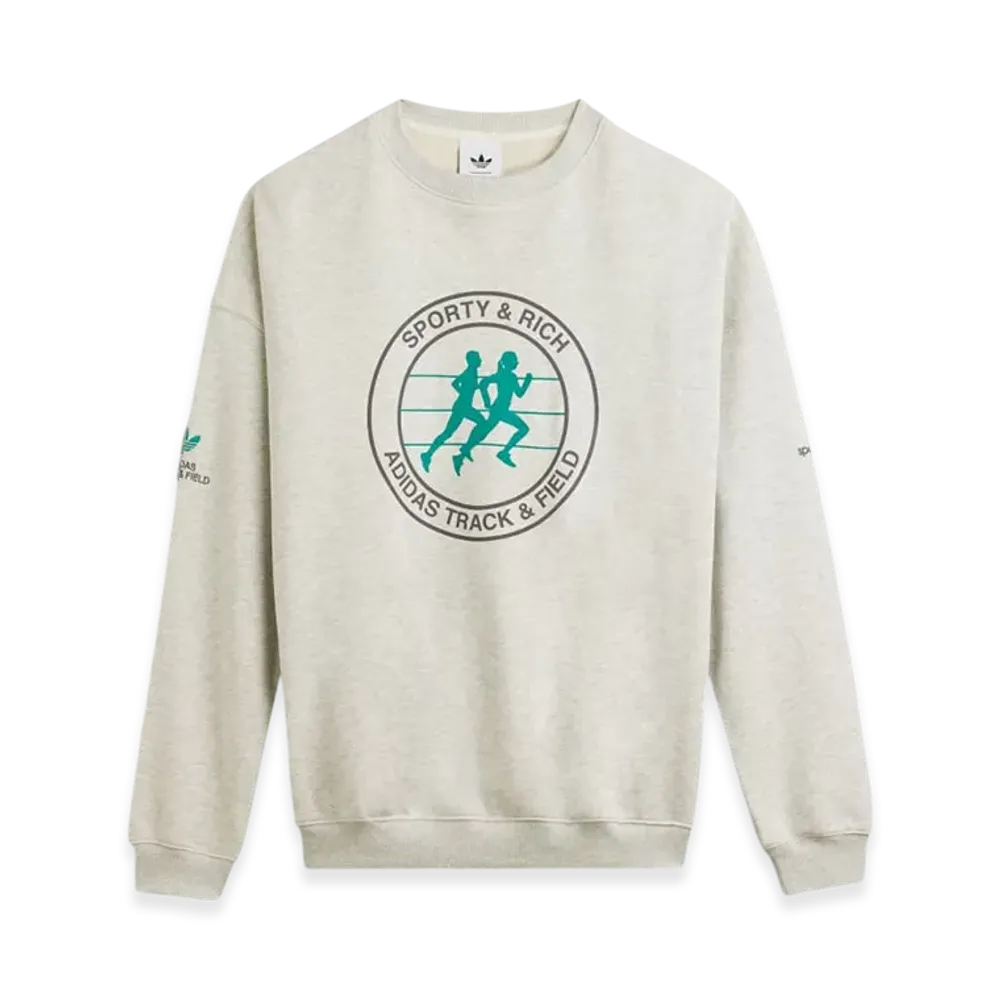 adidas x Sporty & Rich Sweater "Light Grey Heather"