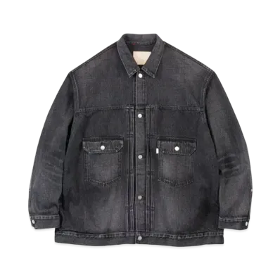 Graphpaper Selvage Denim Jacket-Dark Fade- "Black"