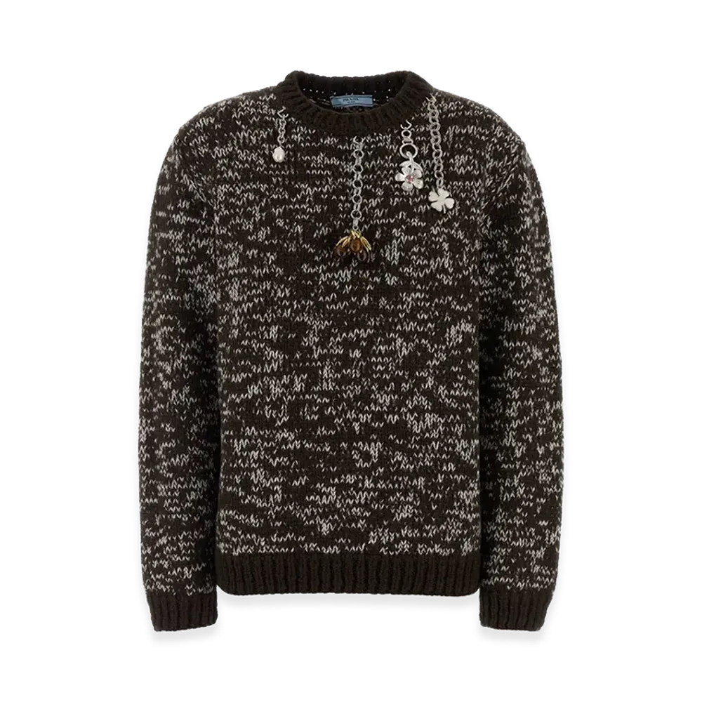 PRADA Women's Two-Tone Wool Oversize Sweater "Multicoloured"