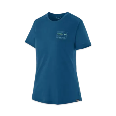 Patagonia Women's Capilene Cool Merino Blend Graphic Shirt "Endless Blue"