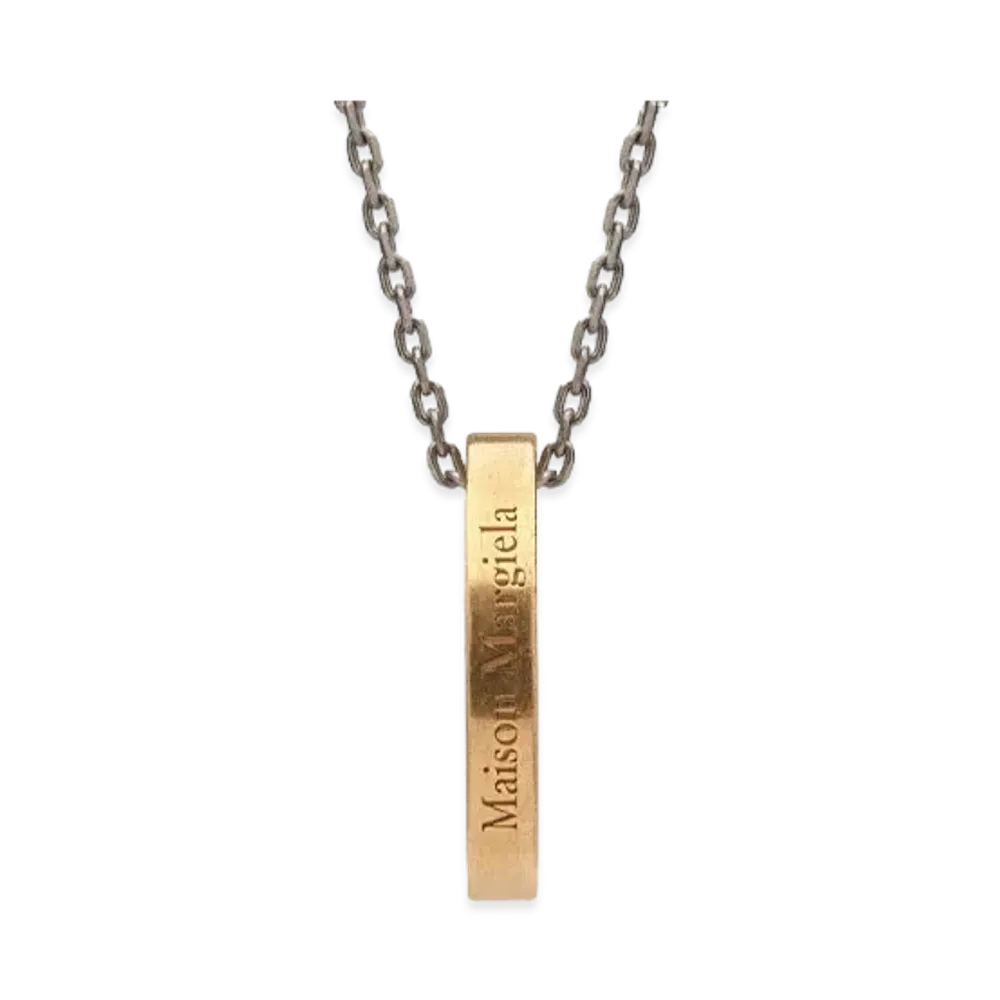 Maison Margiela Logo Ring Necklace Palladium "Gold"