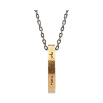 Maison Margiela Logo Ring Necklace Palladium "Gold"