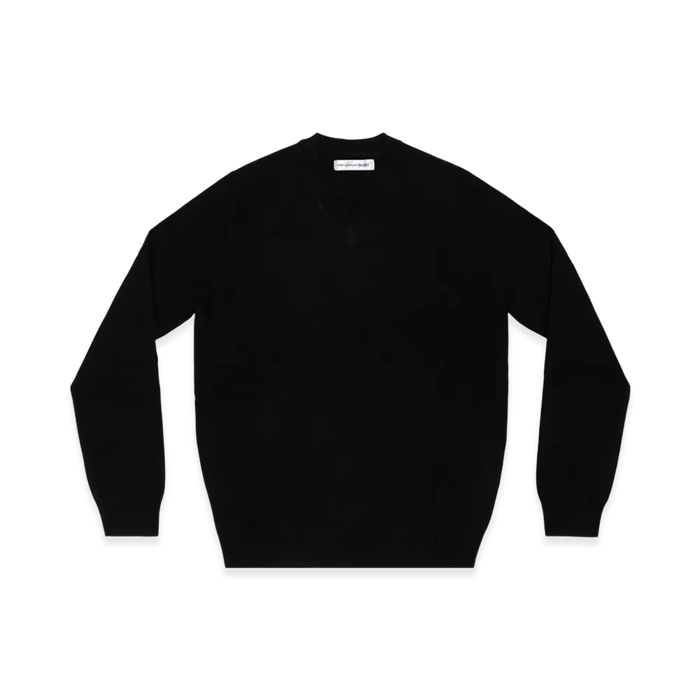 COMME des GARCONS SHIRT V Neck Pullover "Black"