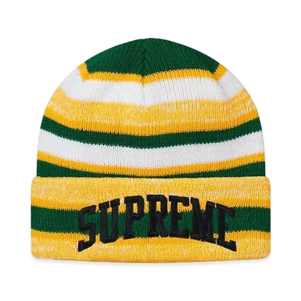 Supreme Heather Stripe Beanie "Yellow"