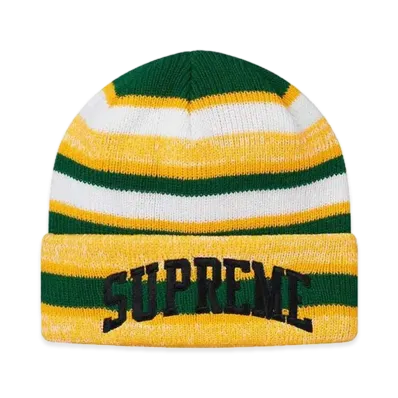 Supreme Heather Stripe Beanie "Yellow"