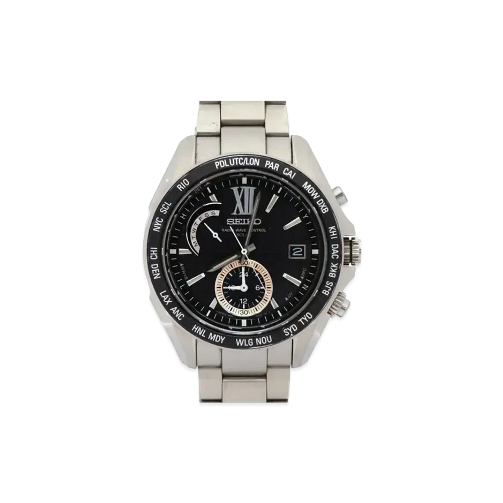 SEIKO Brights Solar Radio World Time "Black" SAGA099