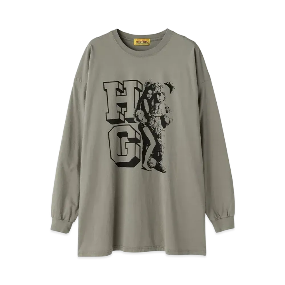 HYSTERIC GLAMOUR HG Woman Bear Oversized T-Shirt "Khaki"