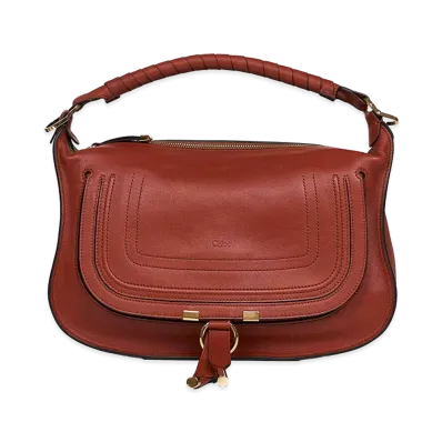 Chloe Women's Caramel Leather Small Marcie Handbag "Brown"