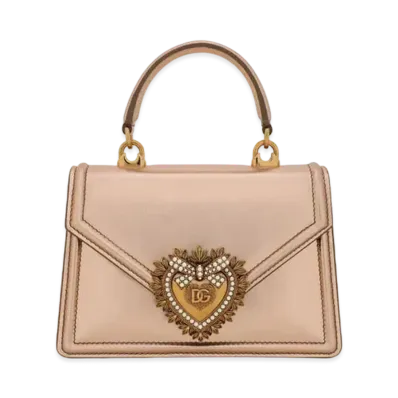 Dolce&Gabbana Divourt Bag Small Moldoren Papa Leather "Orange"