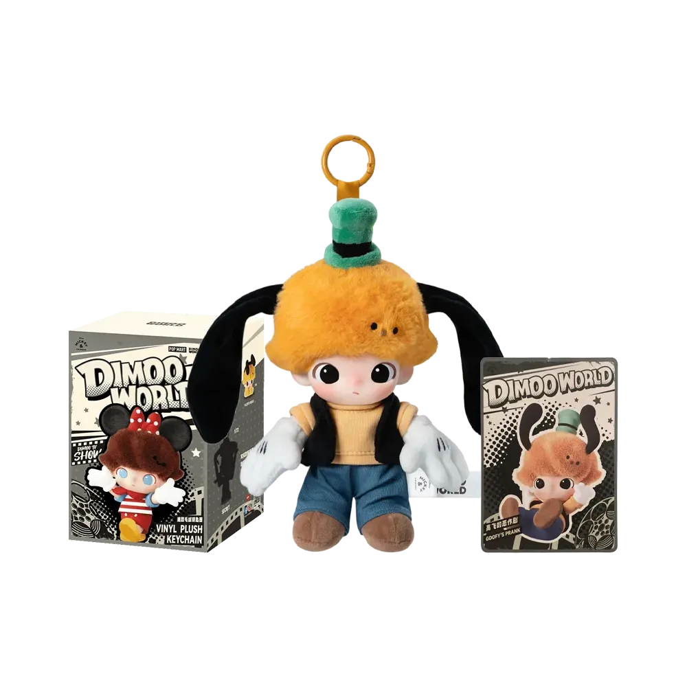POP MART DIMOO WORLD x DISNEY Series Plush Keychain Goofy's Prank