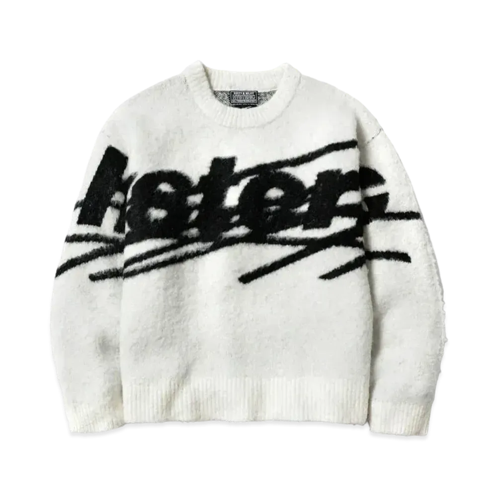 HYSTERIC GLAMOUR x genzai Big Logo Knit "White"