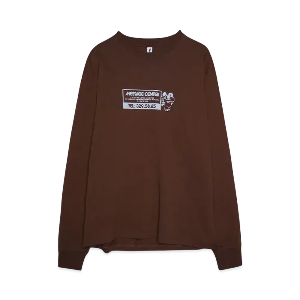 Reception L/S TEE MESSAGE "CHOCO BROWN"