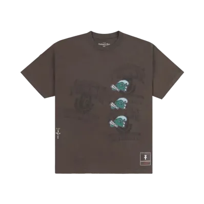 Travis Scott x M&N x Tulane University Seal Tee "Brown"
