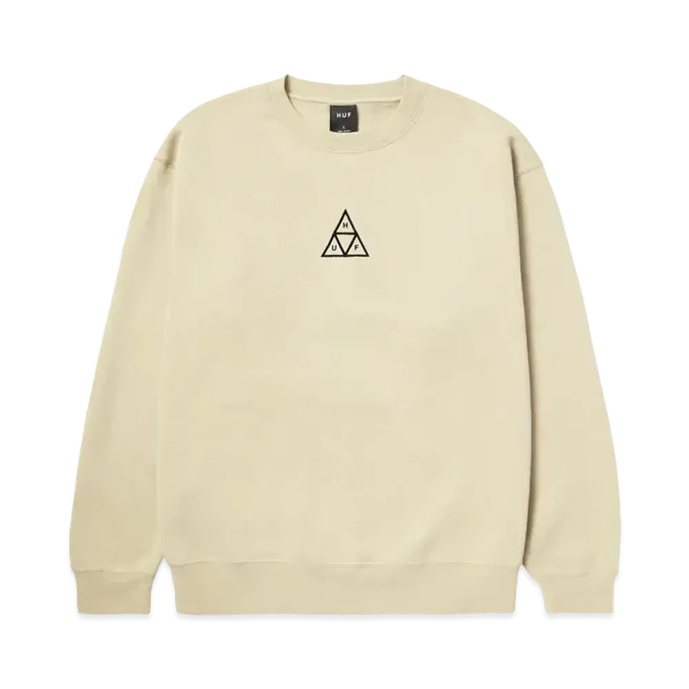 HUF Set Triple Triangle Crewneck "Stone"