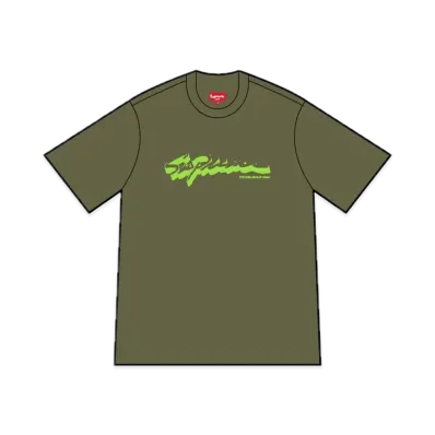 Supreme Shadow Script S/S Top "Dark Olive"