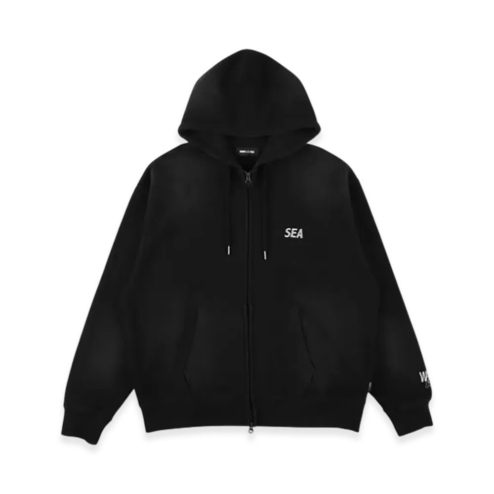 WIND AND SEA Sulfur Dyeing Logo Zip Sweatshirt "Black"