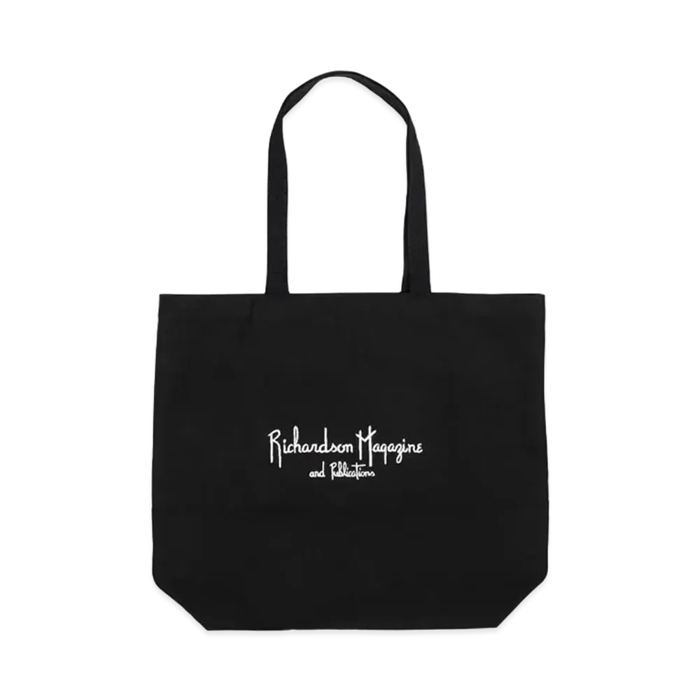 Richardson MAGAZINE AND PUBLICATIONS EMBROIDERED TOTE BAG "Black"