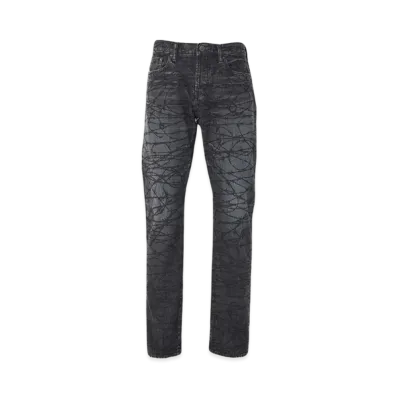 HYSTERIC GLAMOUR Barbedwire Pattern Slim Straight Denim Pants "Black"
