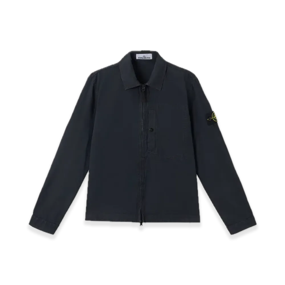 Stone Island 1200032 Brushed Organic Cotton Canvas 'OLD' Effect "Navy Blue"