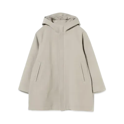 BEAMS Fleece Hooded Coat "LightGray"