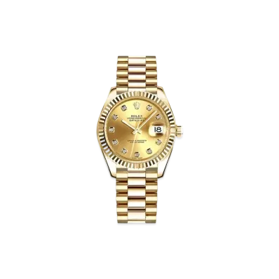ROLEX Datejust 10P Diamonds "Champagne/Yellow Gold"