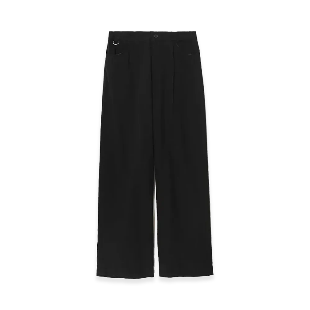 UNDERCOVER Linen Cotton Blend Rayon Wide Pants "Black"