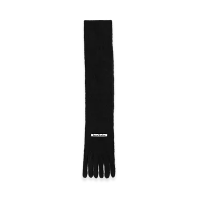 Acne Studios Skinny Logo Scarf "Black"