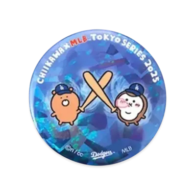 MLB x Chiikawa Tokyo Series Hologram Badge Kumanonuigurumi&Kabutomushi "Blue"