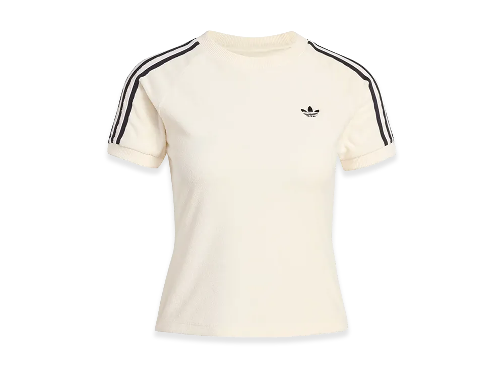 adidas Women's Terry Towel Cali Short Sleeve T-Shirt "Off White"