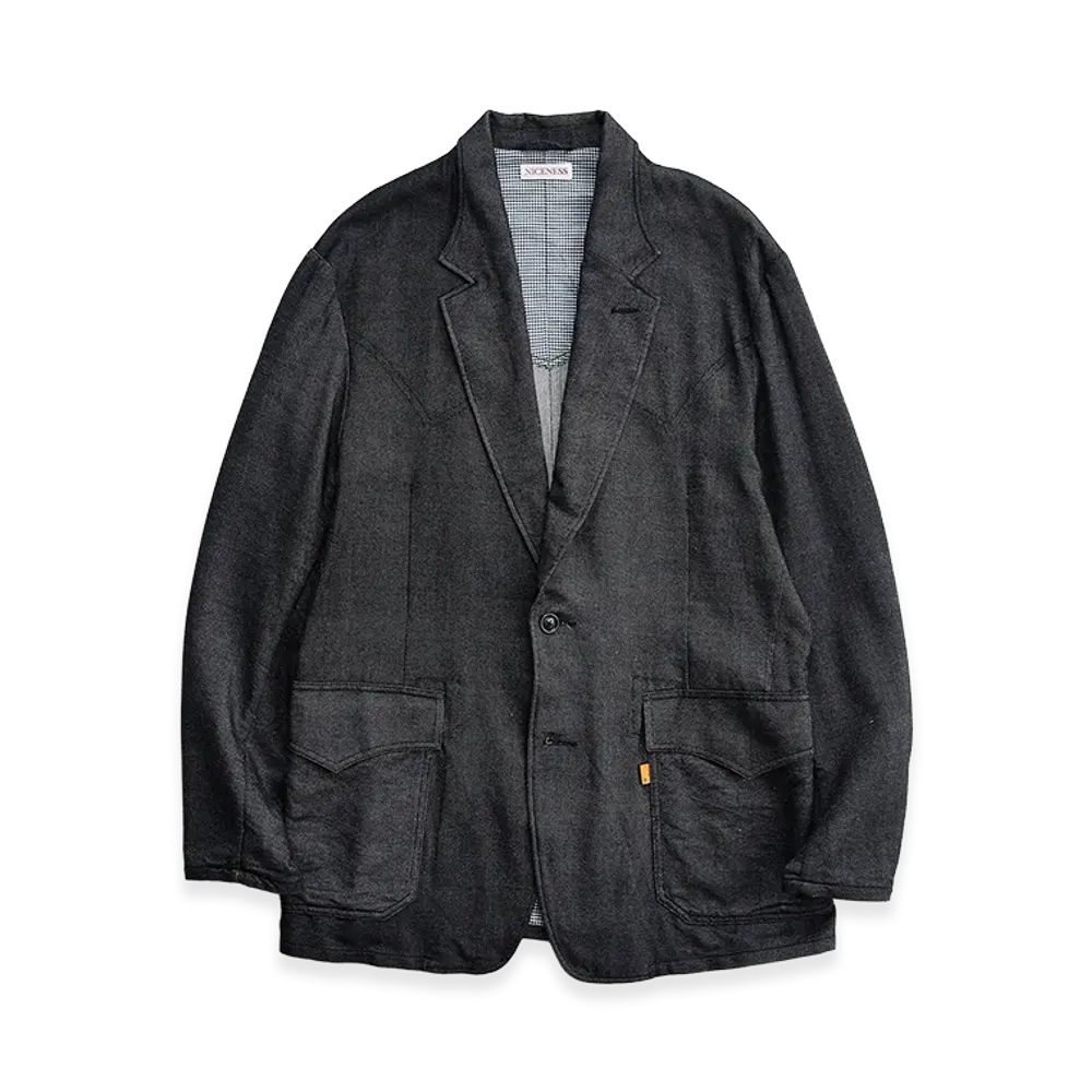 NICENESS N.Hopkins Stole Denim Jacket "Black"