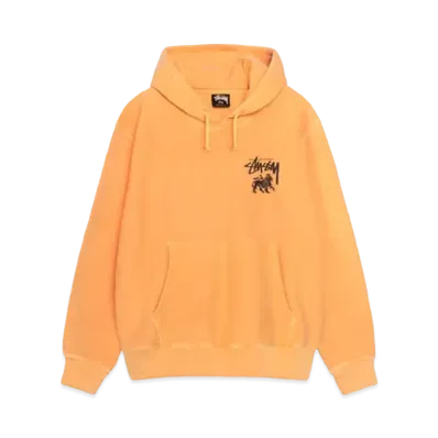 Stussy Rasta Lion Pigment Dyed Hoodie "Orange" (FA24)