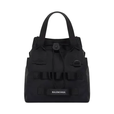 BALENCIAGA Army Small Tote Bag In Recycled Nylon "Black"
