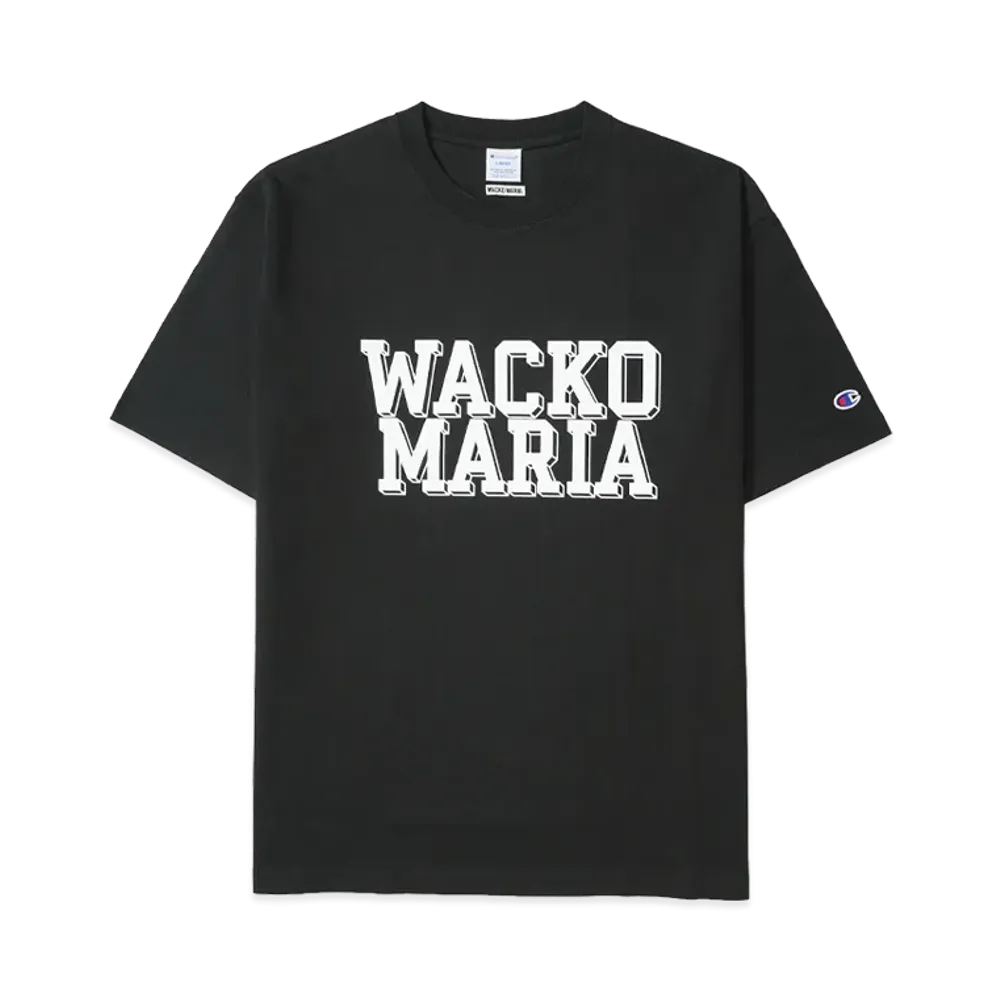 WACKO MARIA x Champion Heavy Weight T-Shirt "Black"