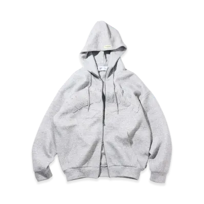 Reebok x NAUTICA Dual Name Arch Logo Spacer Zip-Up Sweat Hoodie Zip Hoodie "Grey"