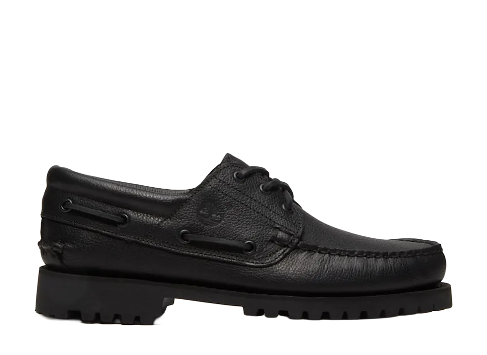 Timberland 3-Eye Lug Handsewn Boat Shoe "Allover Black"