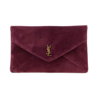 Saint Laurent Women's 'Envelope' Maxi Clutch "Bordeaux"