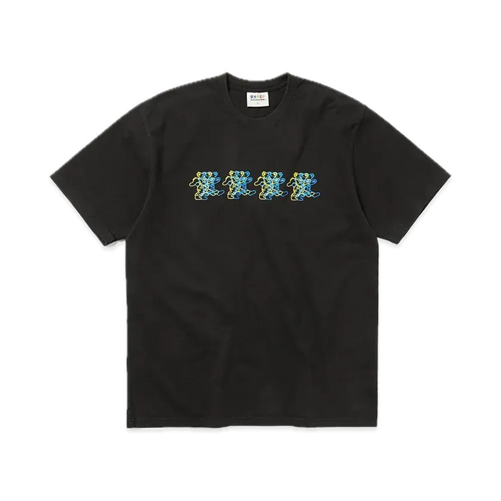 thisisneverthat x Grateful Dead Overlap Lightning Bears Tee "Black"