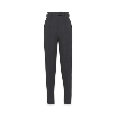 PRADA Women's Stretch Natte Pants "Anthracite Gray"