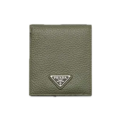 PRADA Leather Wallet with Coin Purse "Green"