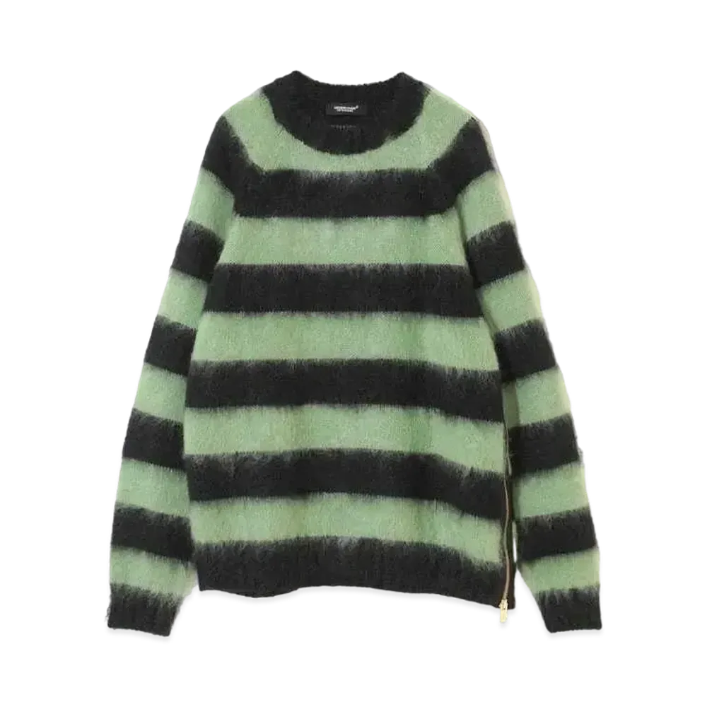 UNDERCOVER Mohair zipper sweater "Green"