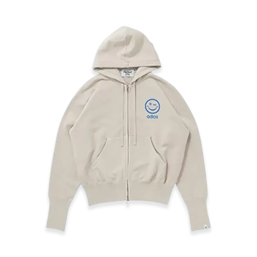 Perfect ribs x A Love Movement "Peace & Love" Basic Zip Hoodie "Ivory"