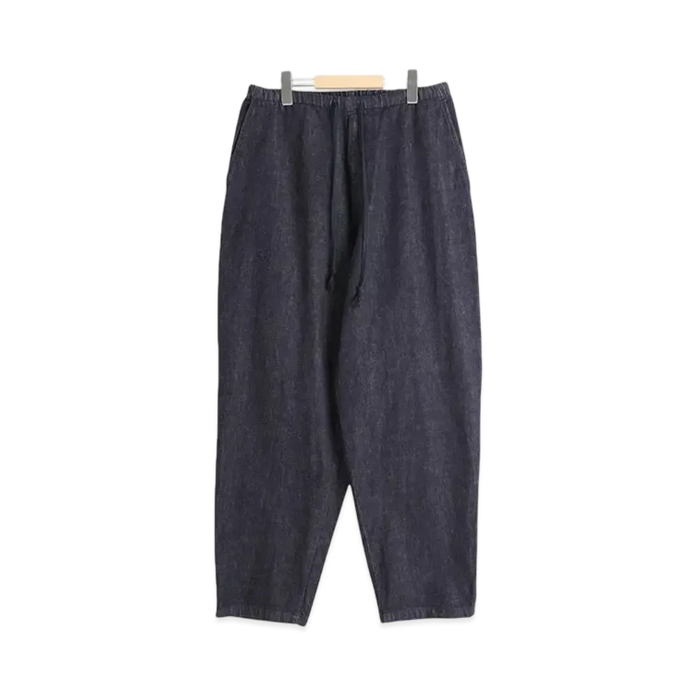 COMOLI Navy Denim Tapered Pants "Navy"